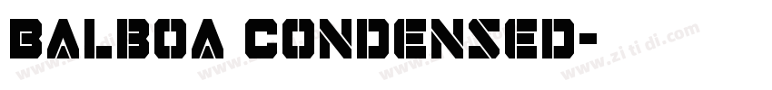 Balboa Condensed字体转换